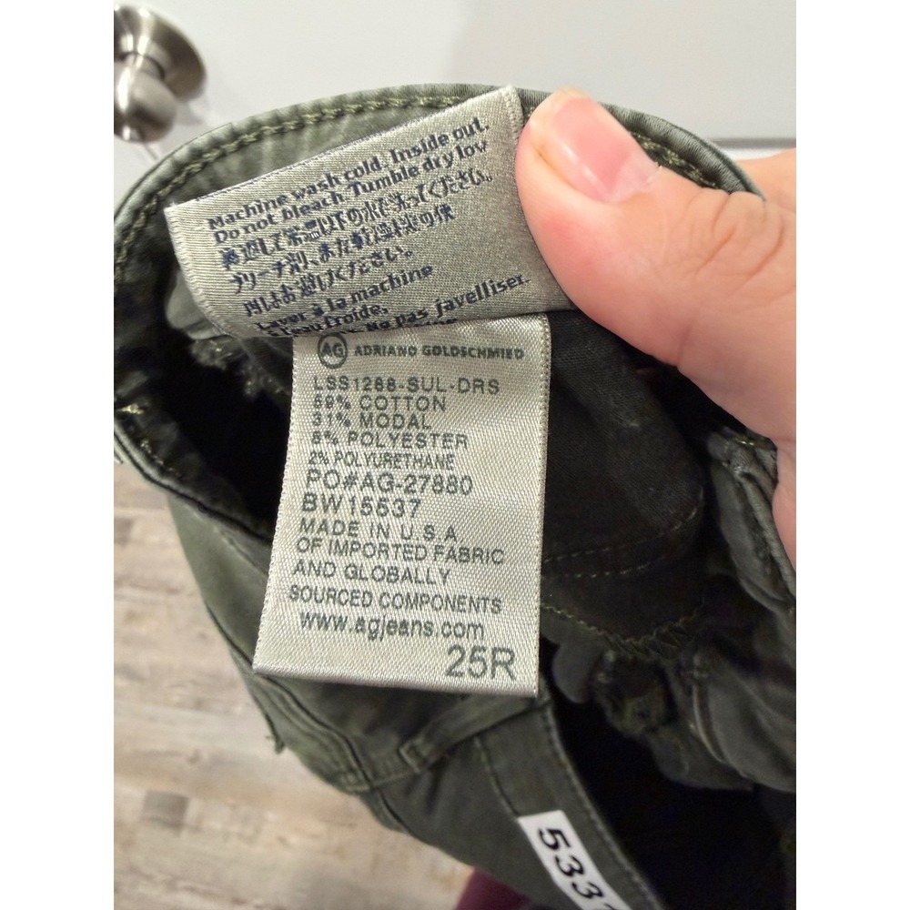 AG Womens Super Skinny The Legging Pants Olive Green 25R - Picture 7 of 7